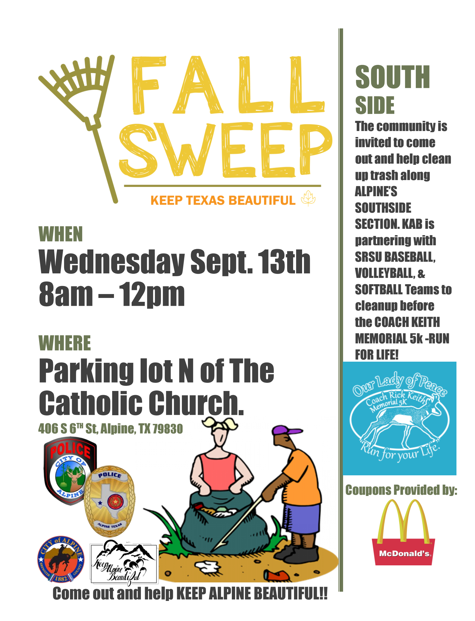 9-15-23 Community Cleanup Fall Sweep Flyer